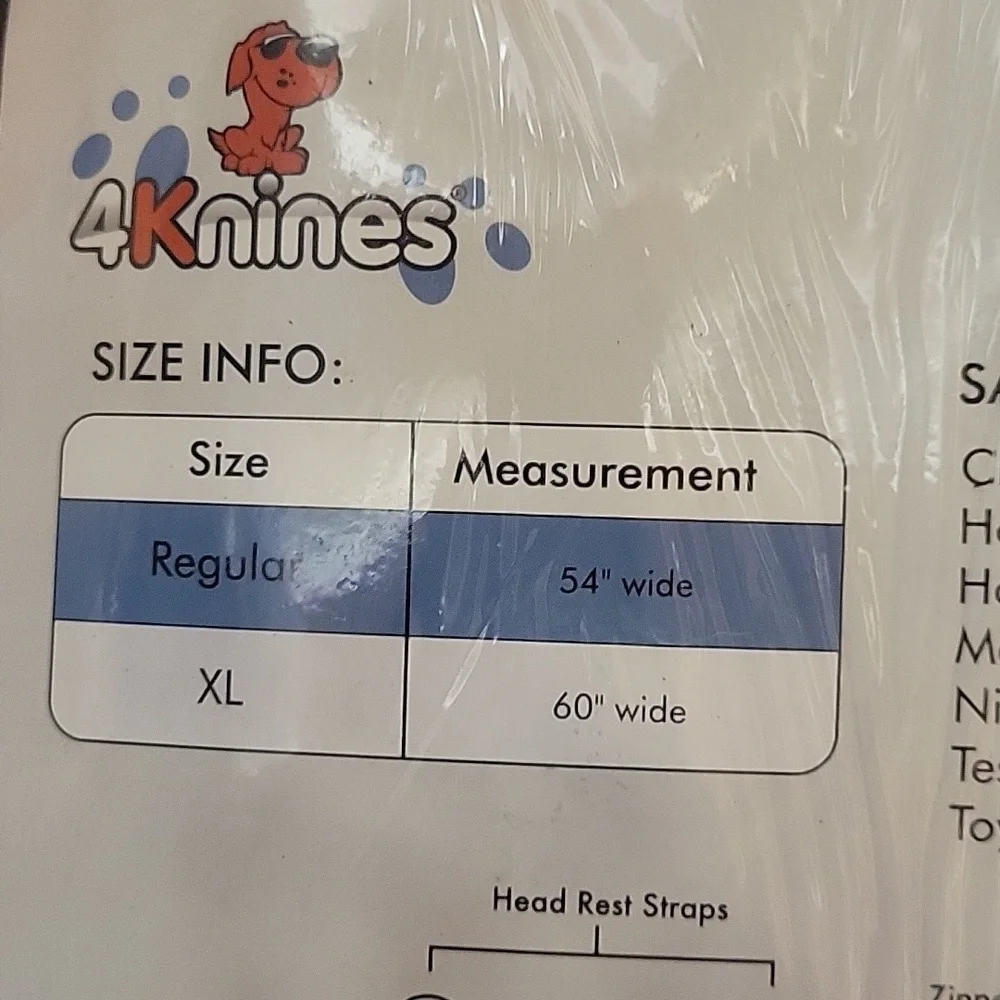 MONEY DONATED TO SPCA 4knines Split rear seat cover for cars trucks and suv